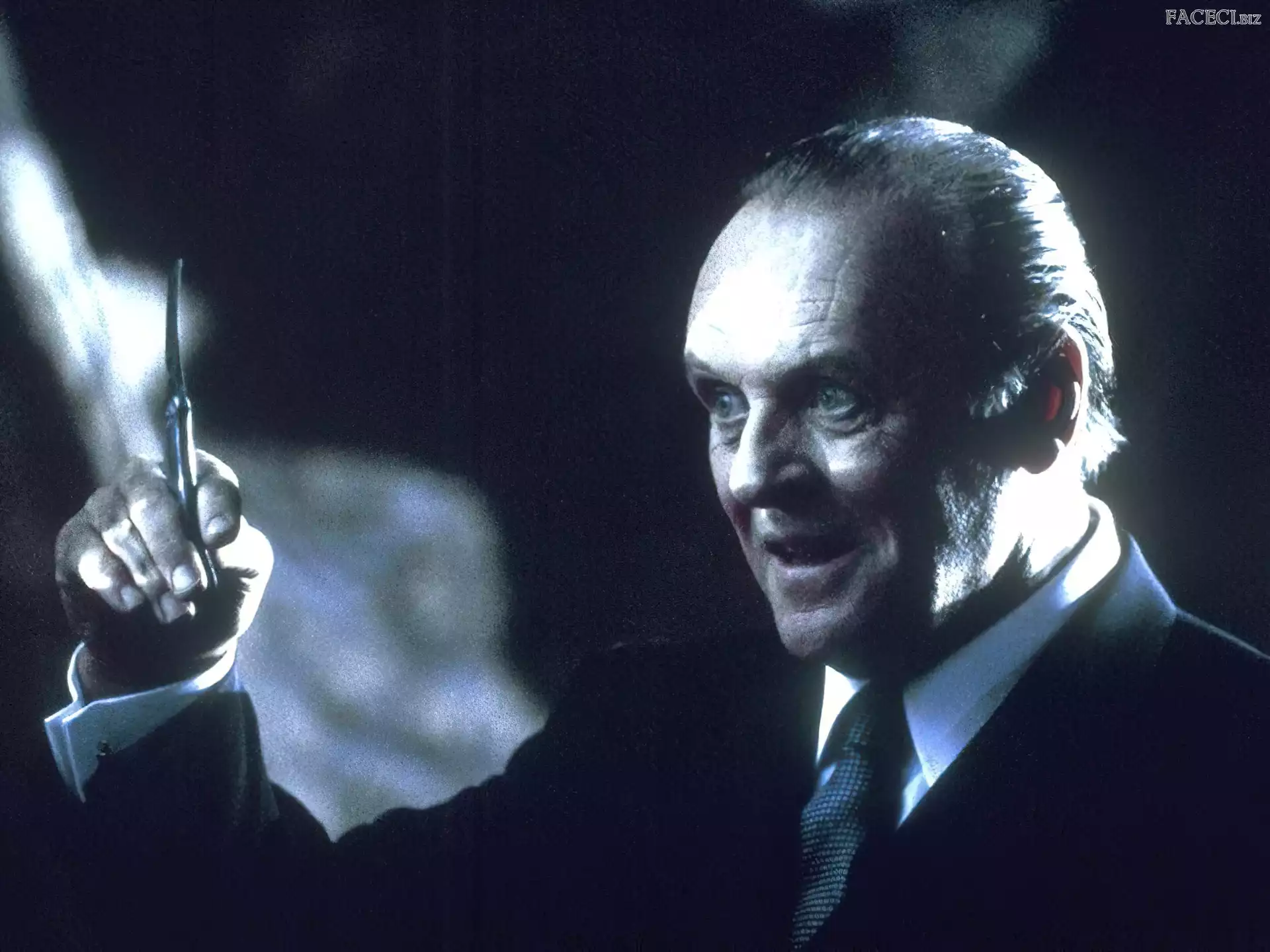 biała, krawat, Anthony Hopkins, koszula